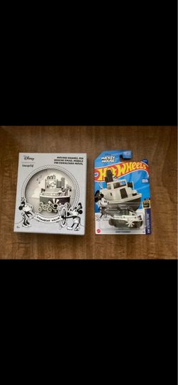 Loungefly Steamboat Willie Pin & Disney Steamboat Hot Wheel