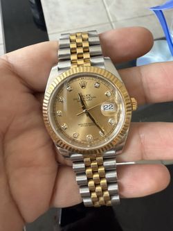 Data Just 41mm Two Tone Factory, Diamond Dial