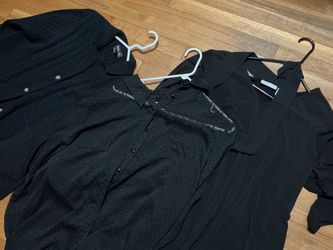 TOP SWEATER BLOUSE BLACK LARGER SIZES FOR WOMEN