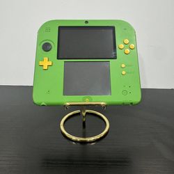 Nintendo 2DS Green Yellow Handheld Console with Zelda Ocarina of Time 3D