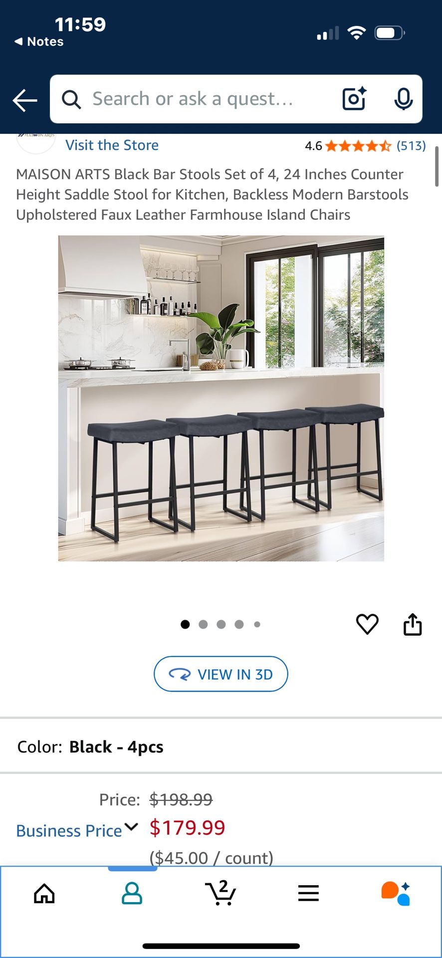 Bar Stools (Set Of 4)