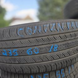 4 235 60 18 Contintal Tires With  70% Tread