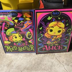 Alice In Wonderland Black Light Posters 