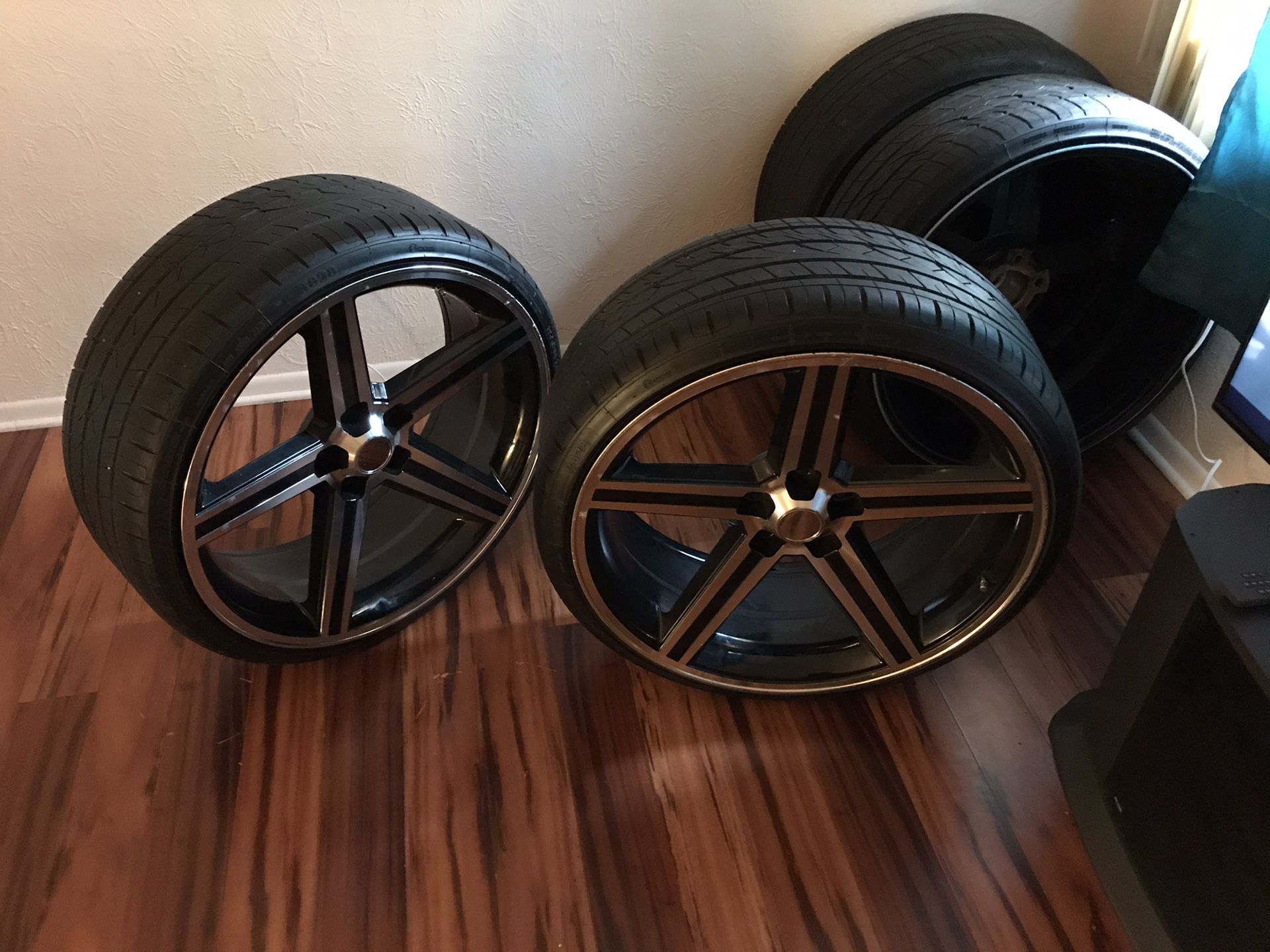 24” IROCS ....TIRES ARE 2 MONTHS OLD.RIMS ARE IN EXCELLENT CONDITION..$1200 OR BEST OFFER...NO LOW BALLERS