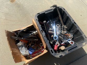 Tote full of hand tools