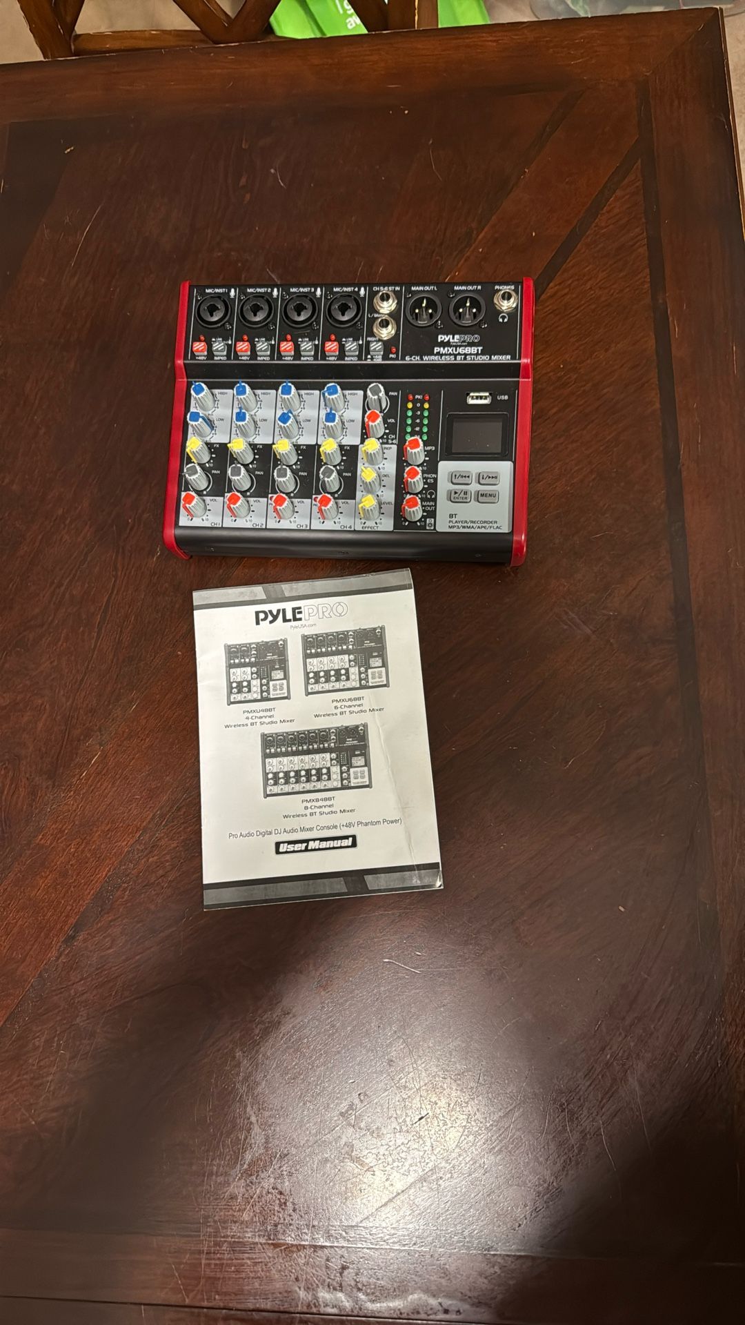 Mixer Bluetooth 48v Phantom Pyle Pro