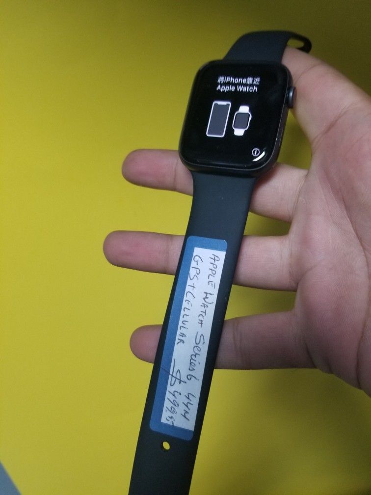 Apple Watch Series 6 44mm GPS +Cellular Black Band Financing Available For 54 Down no Credit Needed Take Home Today