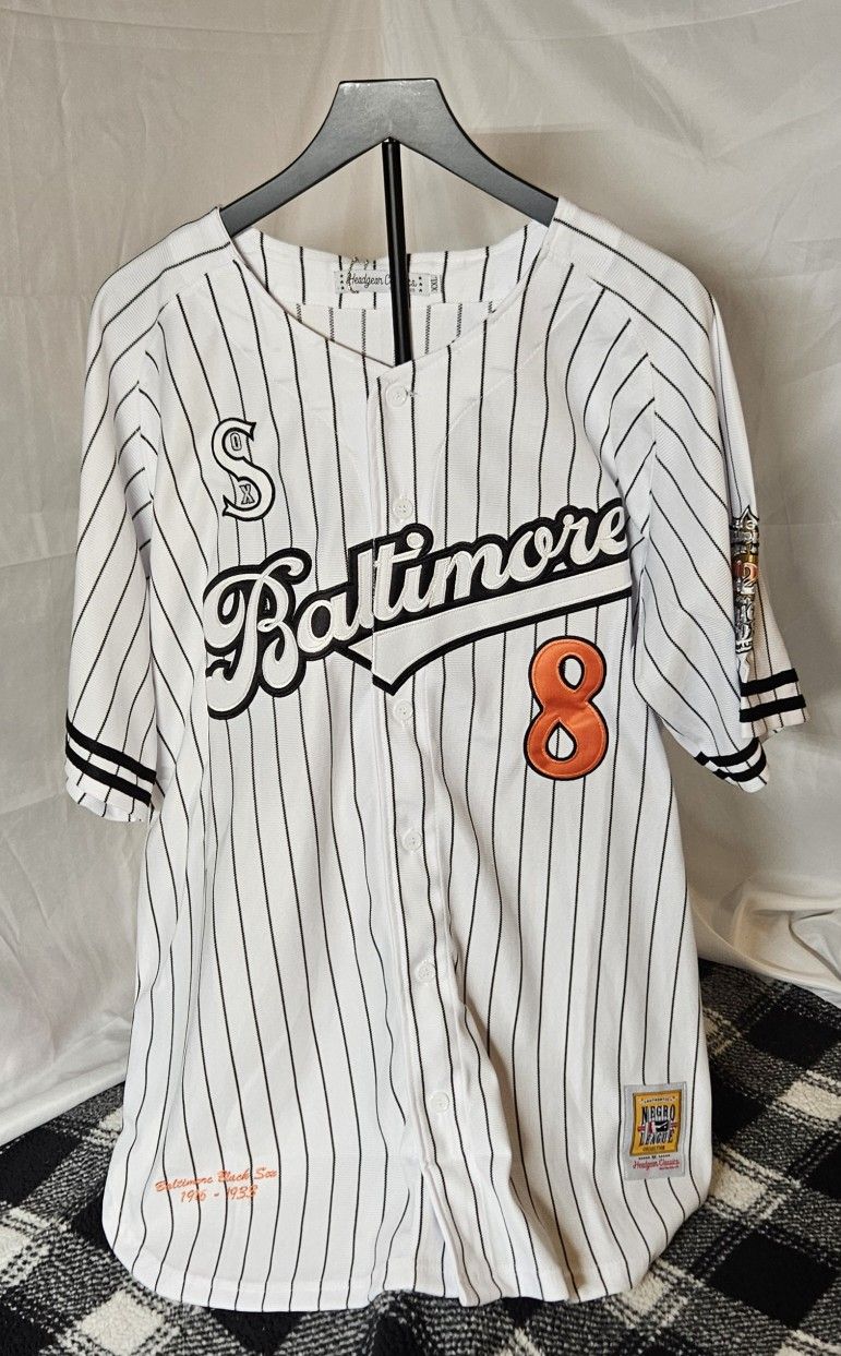Headgear Classics Baltimore Black Sox Baseball Jersey flash back Size 2XL and 4XL