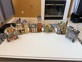 Christmas lighthouse lot