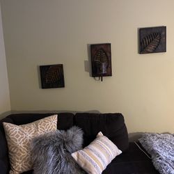 Artwork- Metal , Leaves , Set Of 3 