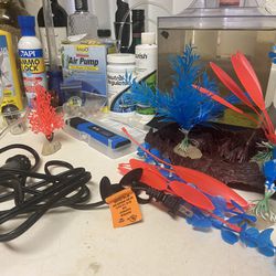 Fish tank with ALL of It’s Supplies