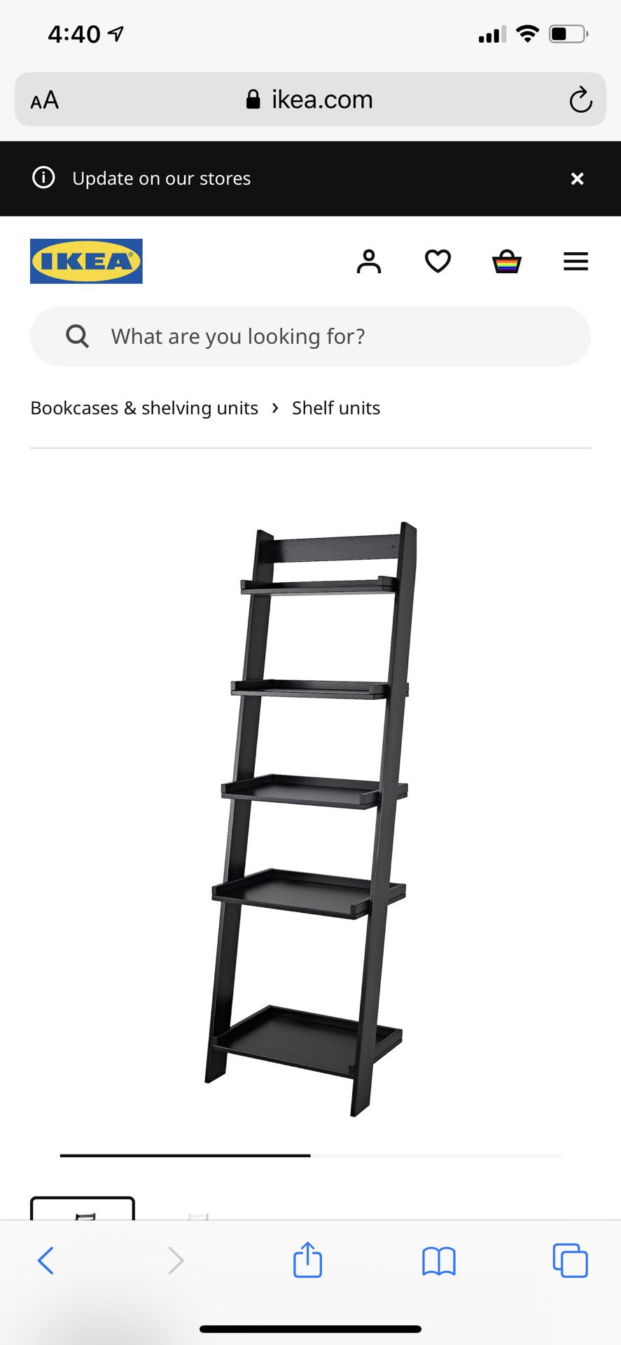 IKEA shelf ladder