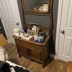 Antique dresser with mirror