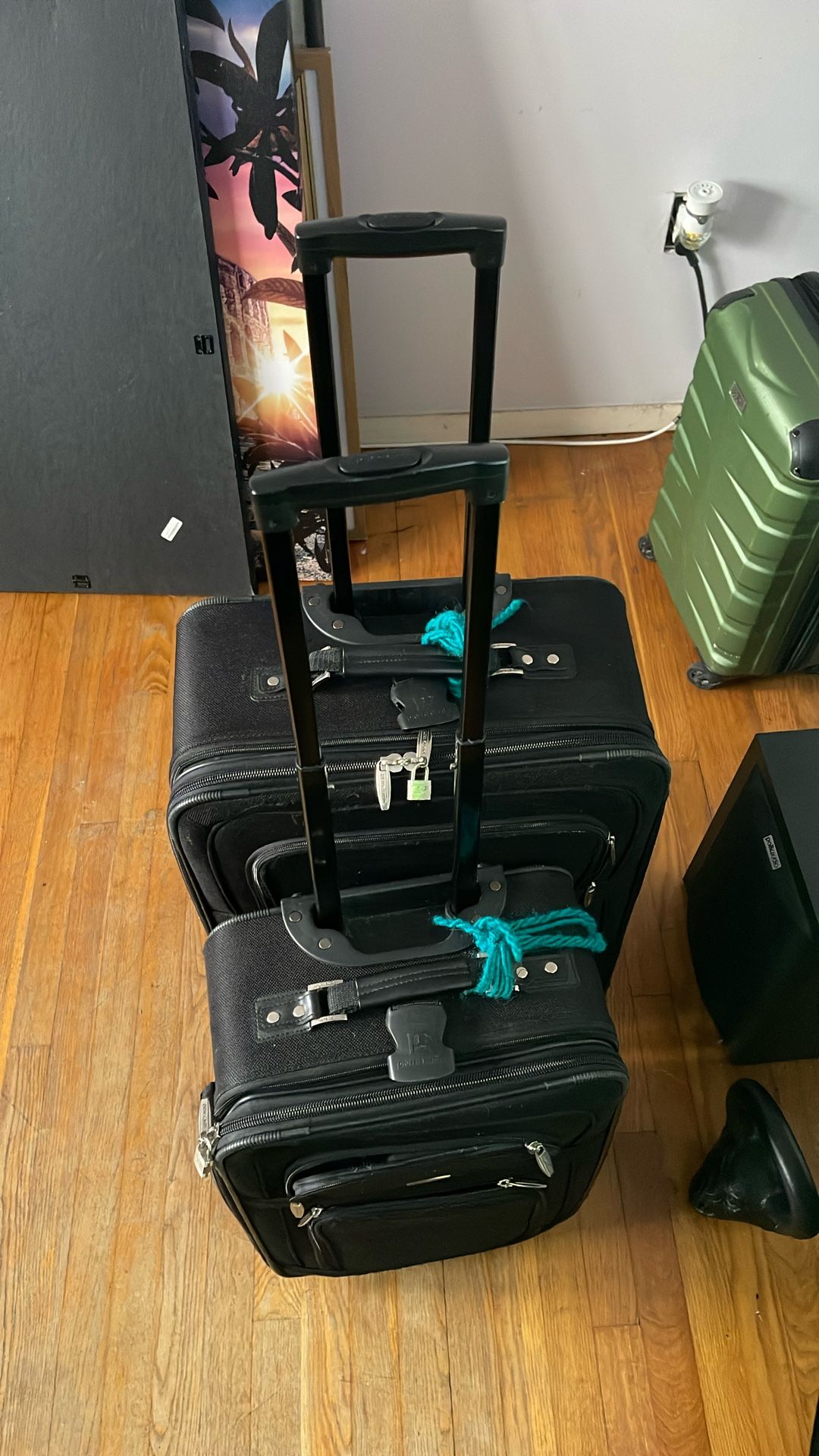 Matching luggage set one large one carry-on