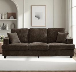 Sofa Couch for Living Room, Modern Loveseat with Comfy Deep Seat, Comfortable Mid-Century 3-Seater Couch for Bedroom Home Apartment Office Lounge, Bro