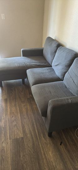Gray Sectional Sofa with Chaise