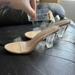 Clear Ankle Strap Heels