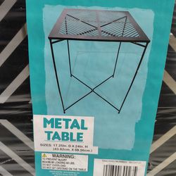Metal table in black