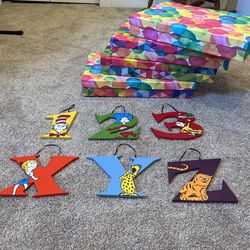 Hand Painted Dr. Suess Letters And Numbers