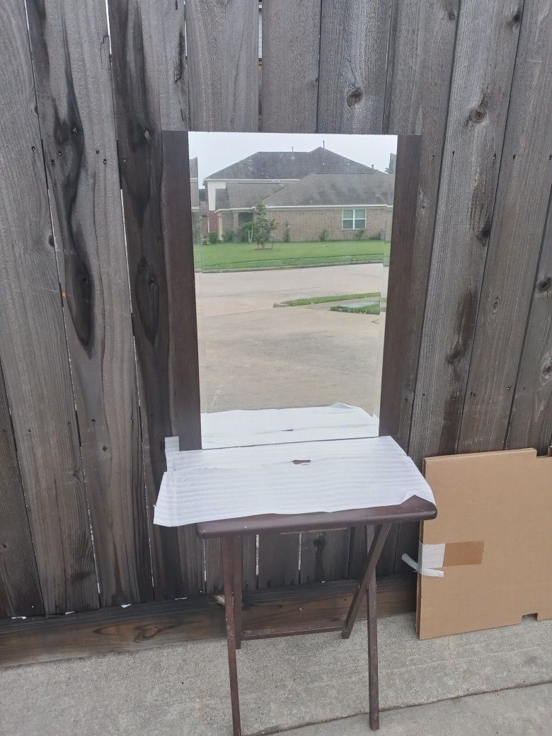 Brand New Wood Frame Vanity Mirror