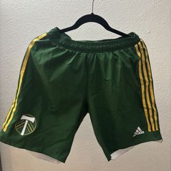 Portland Timbers Adidas Green Soccer Shorts Size Medium 