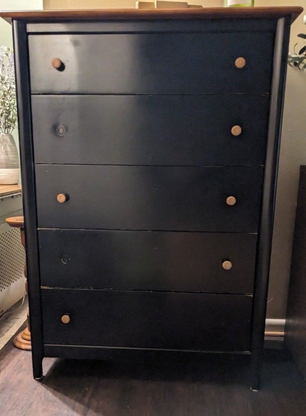 Tall Black Dresser