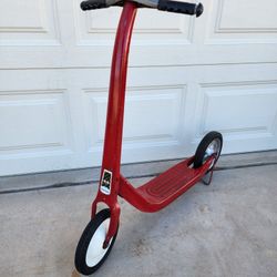 Vintage Metal Radio Flyer Kids Red Sidewalk Scooter