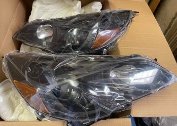 LA Zona Auto Parts 2010 to 2014 Subaru Outback Legacy Projector Headlights Luces Micas Calaveras Proyectores Black