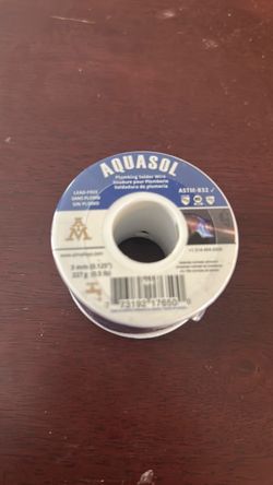 Aquasol plumbing solder wire 50 rolls available