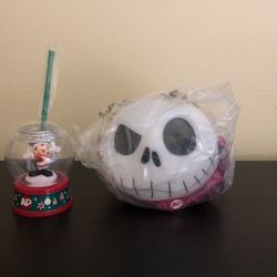 Disneyland AP Jack Bucket $80 And Snow globe Sipper $40