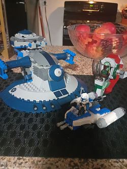 Lego AAT ASSAULT TANK STAR WARS WITH STAR FIGHTER AND Y WING MICROS