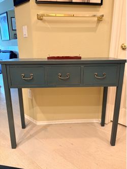 Rustic Green Entryway Table