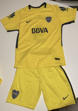 Nike Boca Juniors Away Jersey And Shorts Kids Size Ages 7-10