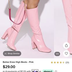 Pink Fashion Nova Boots 