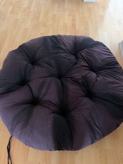 Dark Purple Tufted Papasan Chair Cushion