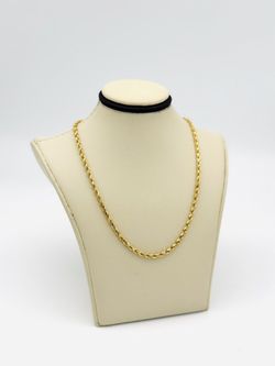10K YELLOW GOLD ROPE CHAIN NECKLACE 11.97 GRAMS USED