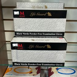 Medium Black Nitrile Gloves
