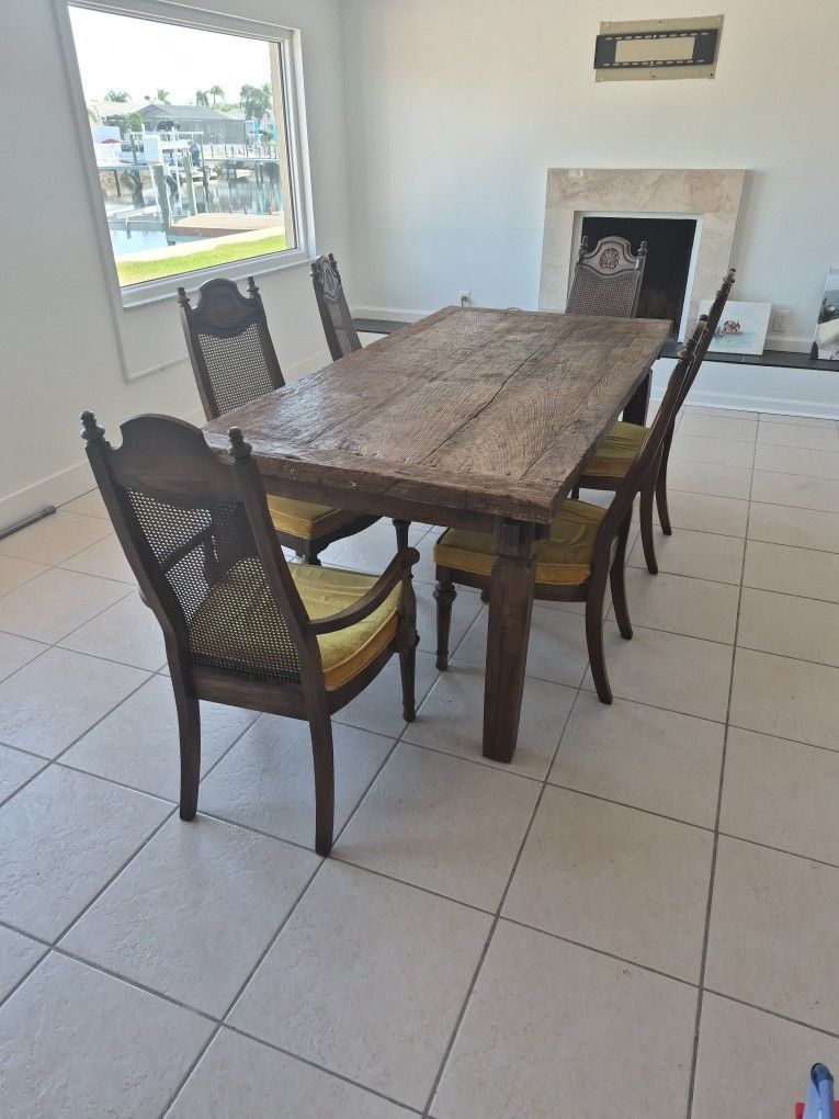 Wood Table And Chairs