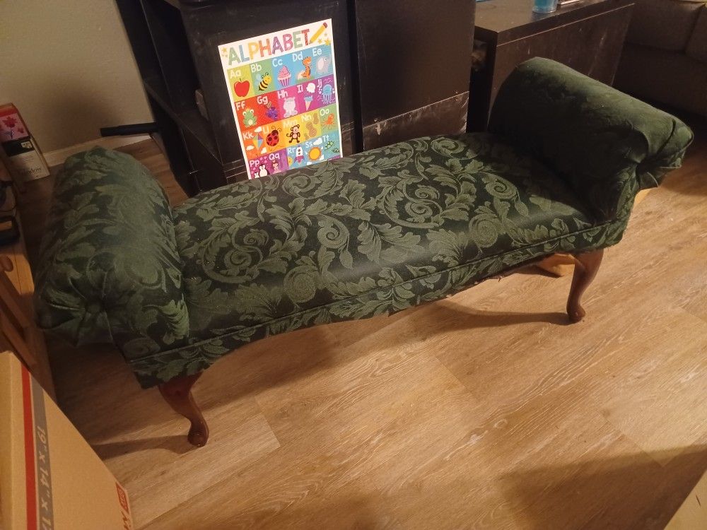 Plush Green bench