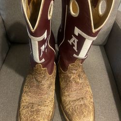 Texas A & M Mens Boots Size 9 EE $30