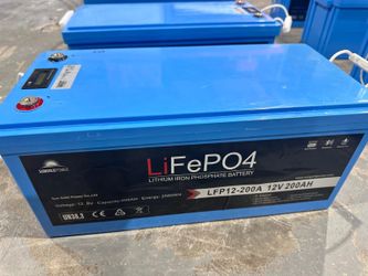 LITHIUM SOLAR BATTERY 12V 200AH LifePO4 Battery with advanced BMS and self-heating function ensure a 4000 long cycle life and exceptional discharge