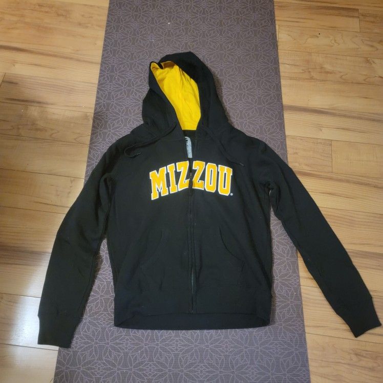 Mizzou Zip Up Hoodie Adult Size Medium