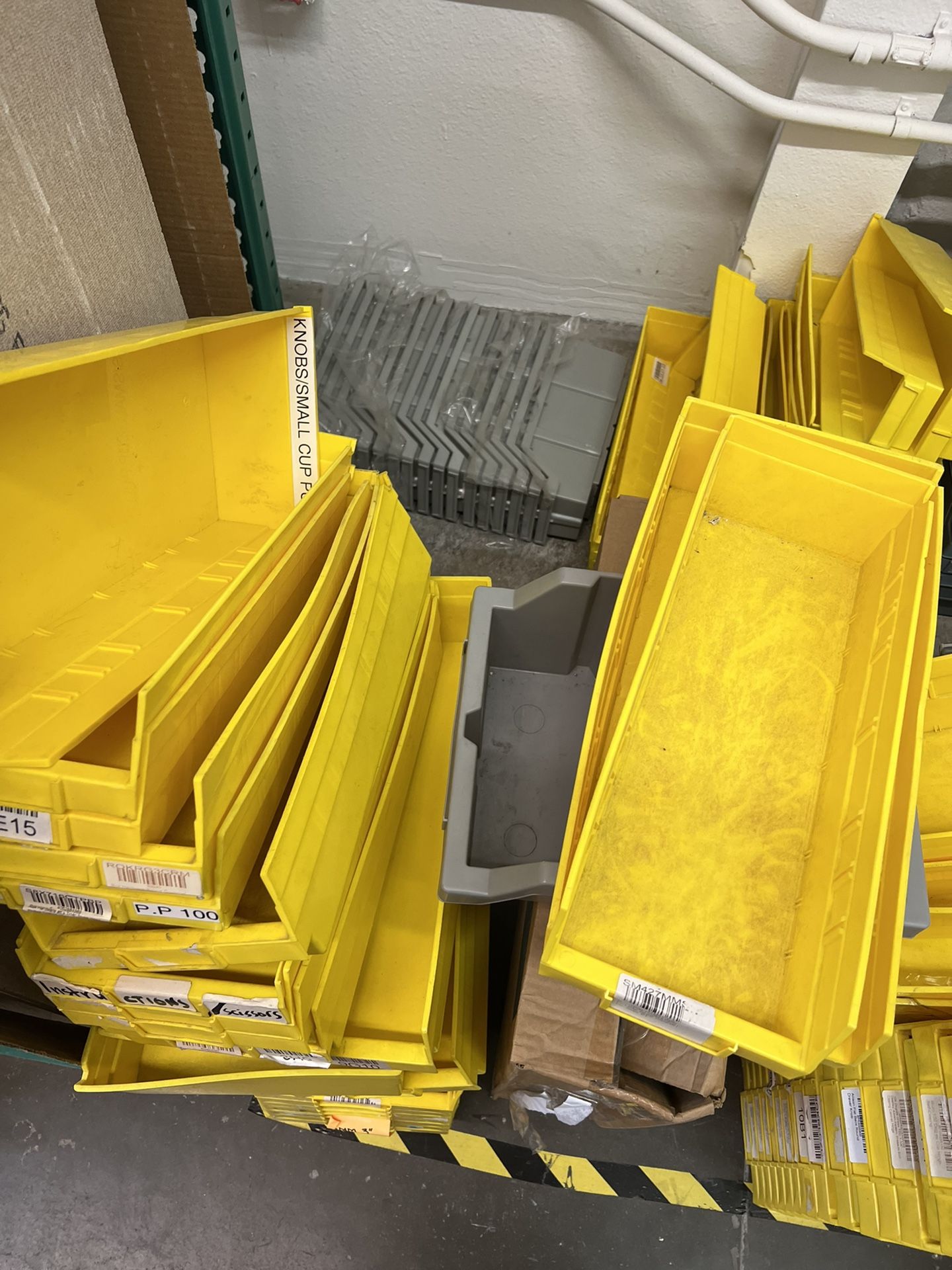 Yellow Storage Bin Containers  4”H X 17.5” L - SM/Med/LG/XL