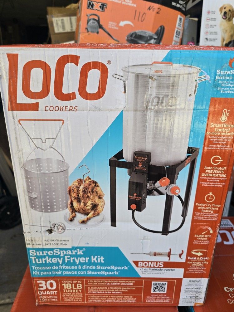 Loco 30 Qt. Sure Spark Turkey Fryer