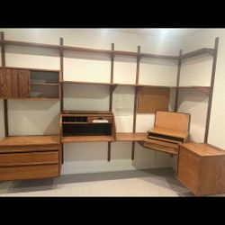 Cado Mid century modern wall desk and shelving