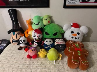 Assorted Plush Stuffed Animals – Disney, Pokémon, Kirby, Horror & More
