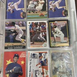 Rickey Henderson Cards - Various years - $5 each