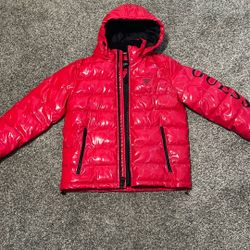 Red Guess Puffer 