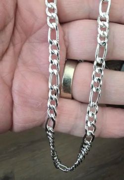 Brand New 925 Silver Figaro Chain 26 Inches Long 