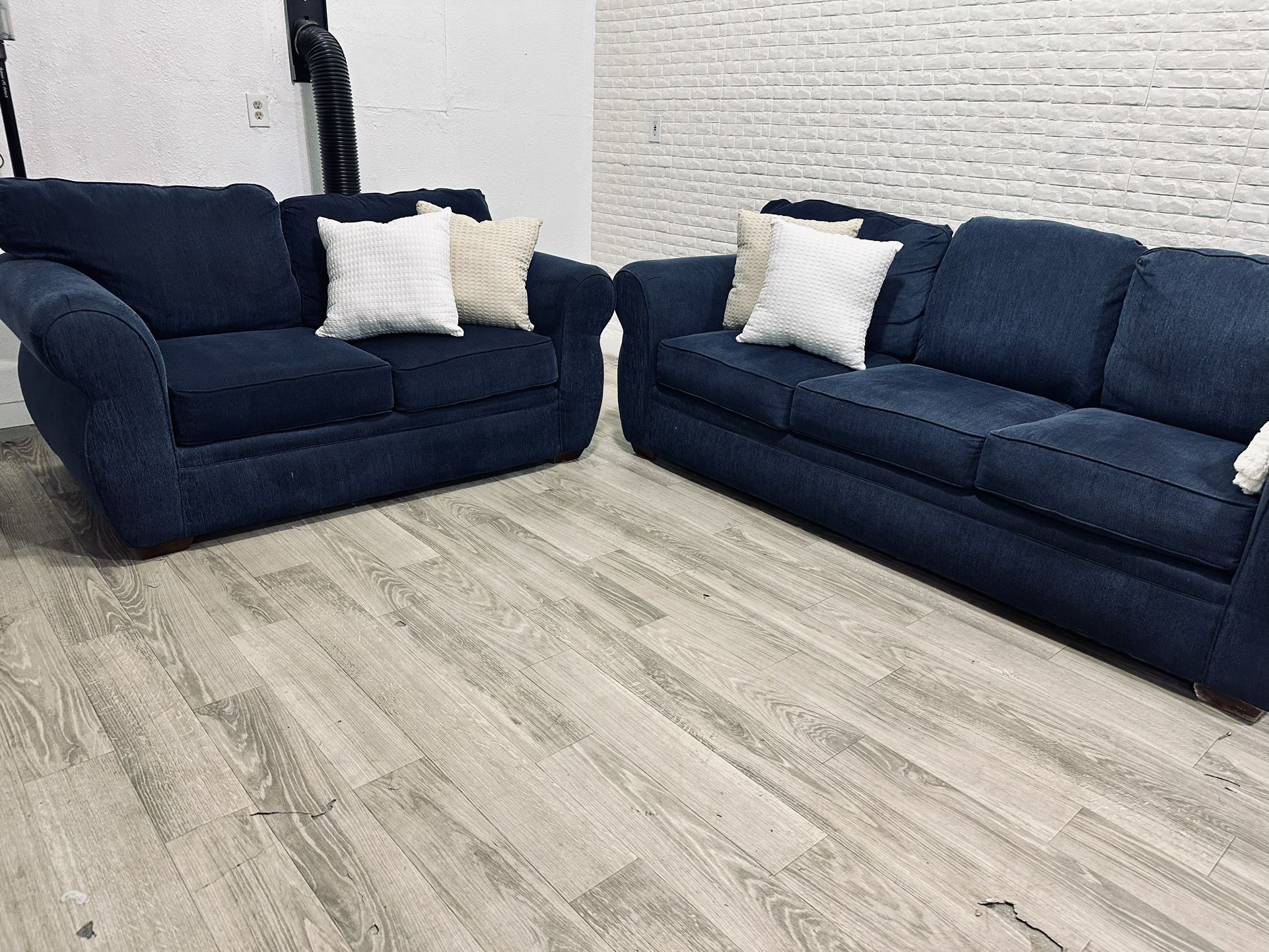 Tahoe Blue 2 Piece Sofa Couch 
